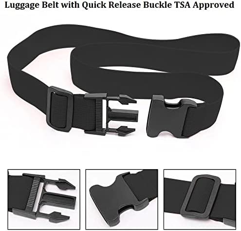 2 Pack Suitcase Straps, Bright Color Adjustable Luggage Belts, TSA Approved - Image 3