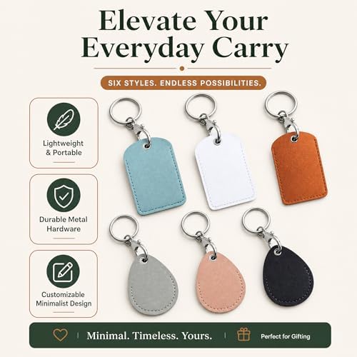 6 Pcs Key Fob Cover Set, Faux Leather Protector, Teardrop and Rectangle Access - Image 7