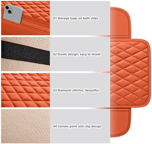 Leather Waterproof Car Armrest Console Pad - Image 6