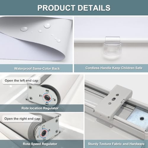 AOSKY Blackout Cordless Roller Shades - Image 7