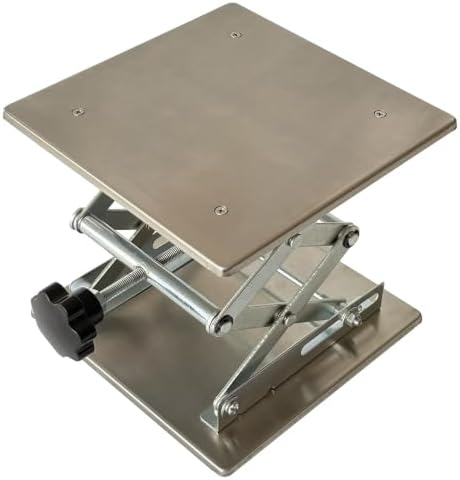 8"x8" Stainless Steel Lab Jack Mini Scissor Lift 33lbs Load Capacity - Image 2