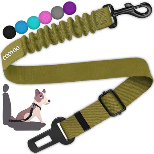 COOYOO Dog Seat Belt, Retractable Dog Car Harness Seat Belt by COOYOO