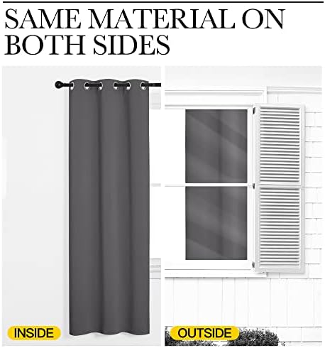 NICETOWN Gray Blackout Curtains - Image 6