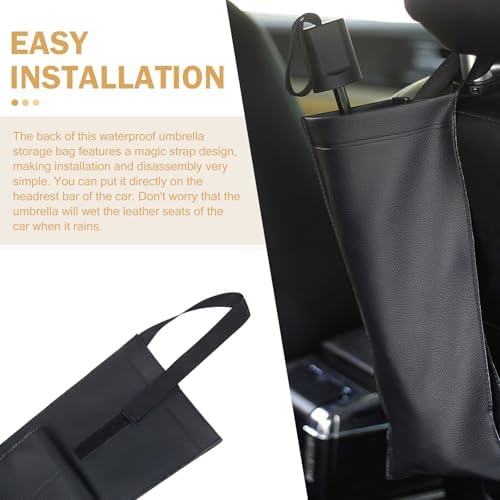 Car Umbrella Holder, Seat Back Organizer, Foldable Umbrella Storage Bag - Image 6