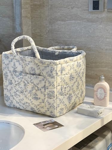 Storage Basket Boho Fabric Large Collapsible Floral Laundry Nursery Hamper by Ankick
