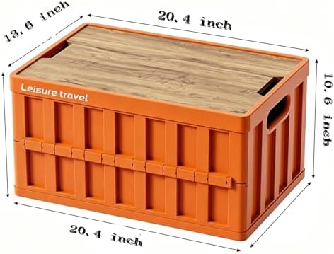 3 Pack Orangered 50L Collapsible Storage Crate - Image 4