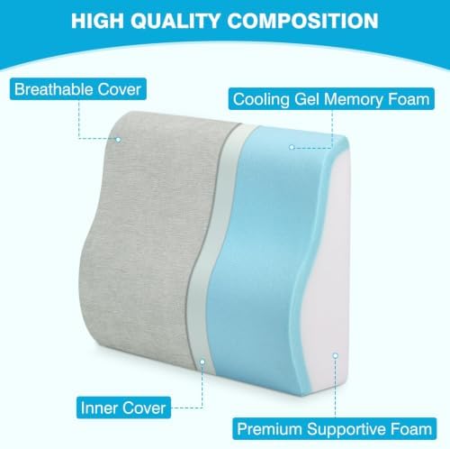 Lumbar Support Pillow for Recliner & Back Pillow for Couch, Dual Layer Memory - Image 2