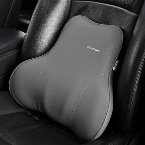 Coverado Lumbar Support Pillow for Car Seat Driver, Leather Car Seat Cushions by COVERADOAUTO
