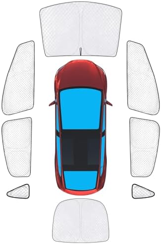 KMF 8pcs Full Sun Shades for Tesla Model X 2016-2021 Accessories, Car Window by KMF