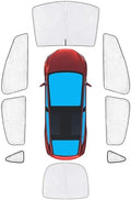 KMF 8pcs Full Sun Shades for Tesla Model X 2016-2021 Accessories, Car Window by KMF
