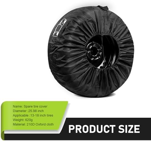 Car Spare Tire Protector, Oxford Cloth Waterproof Anti-scratch Organizer - Image 2