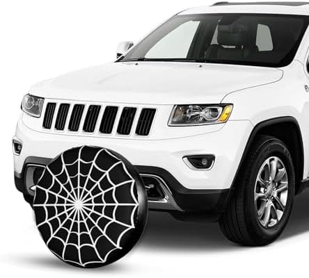 Spider Web Black Spare Tire Cover Waterproof Dust-Proof Tire Wheel Covers - Image 4