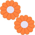 2-Pack Car Cup Holder Coaster Inserts, Daisy Shape, 2.75 Inch Non-Slip Silicone by MEAJOO