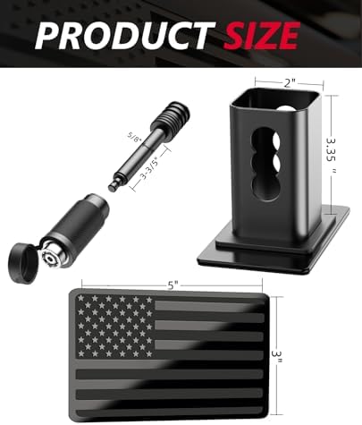Heavy American Flag Metal Trailer Hitch Cover - Image 4
