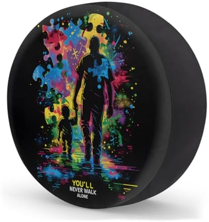 Autism Man Design Spare Tire Cover Dust-Proof Wheel Protector - Image 2