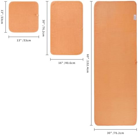 POLYTE 430 GSM Poly Blend Microfiber Quick Dry Waffle Bath Towel Set of 6 - Image 2