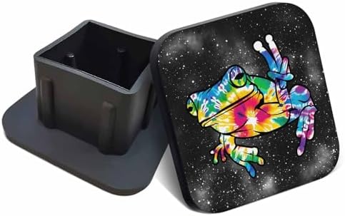 Swono 2 inch Trailer Hitch Cap Frog Patterns Night Sky Design Rubber Receiver by Swono