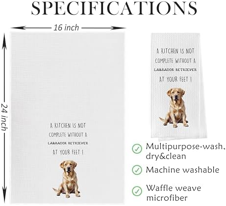 Gqtt Labrador Retriever Dish Towels Set - Image 2