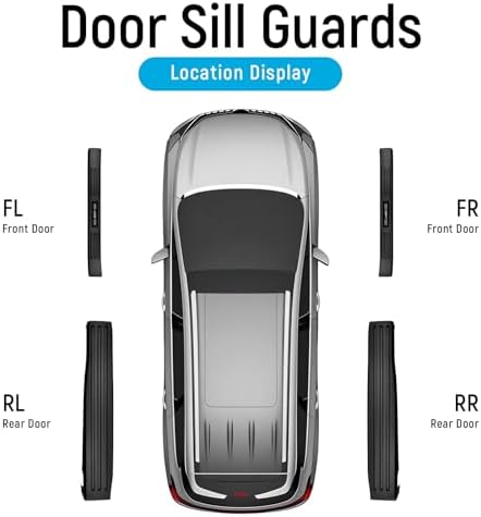 ZZEQYG 4 Pcs ABS Carbon Fiber Door Sill Protector Compatible - Image 4