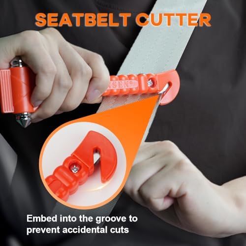 SINSEN Car Safety Hammer Set of 2 Emergency Escape Tool Auto Car Window Glass - Image 3