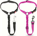 2-Pack Reflective Retractable Pet Seat Belt – Nylon Dog Tether, Adjustable Strap by Unknown