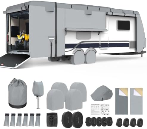 Mofeez RV Cover, 27-30ft Travel Trailer Cover, Heavy Duty 7 Layer Top Anti-UV - Image 2