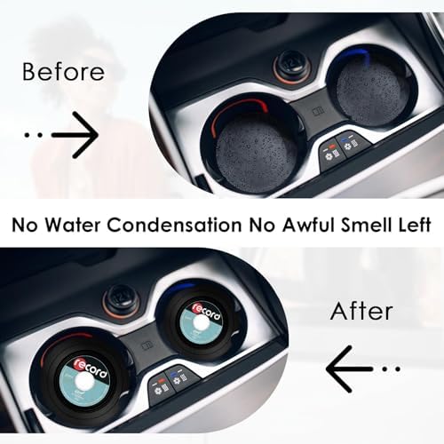 Britimes Car Coasters for Drinks, 2 Pack Ceramic Stone 2.56" Music - Image 3