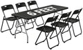 7 Piece Plastic Folding Table Chairs Set by WelcometoEDWINENE