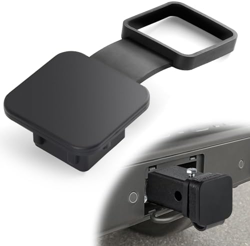 UYYE 2 Inch Rubber Trailer Hitch Cover, Rubber Hitch Tube Cover Plug Cap by UYYE