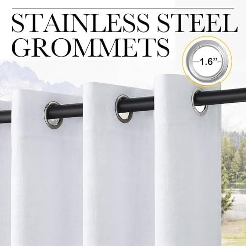 NICETOWN 100% Blackout Outdoor Curtains - Image 3
