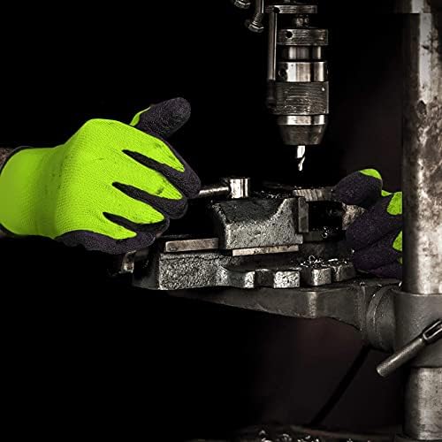 Evridwear Crinkle Latex Rubber Hand Coated Safety Work Gloves - Image 5