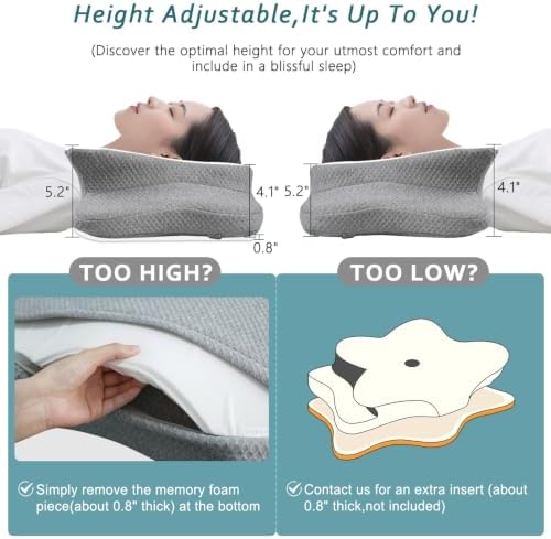 CHxxy Cervical Neck Pillow for Pain Relief Sleeping, Memory Foam Pillows - Image 2