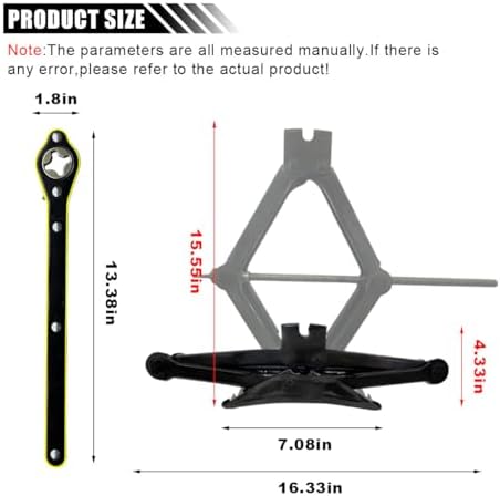 2PCS Car Scissor Jack Kit, Portable Car Lift Jacks - Image 2