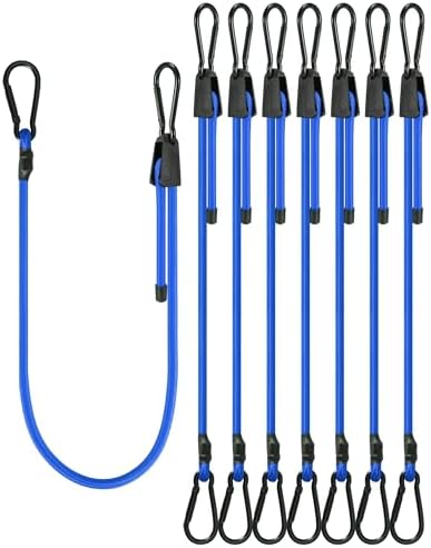 Lucky Straps 24" Blue Adjustable Carabiner Bungee Cords by LuckyStraps