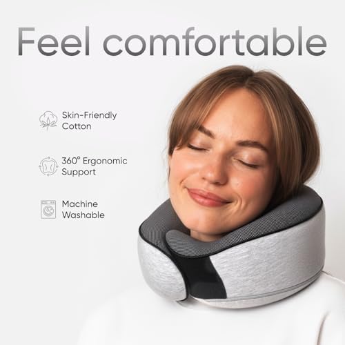 Proglobe Travel Neck Pillow for Airplanes, Long Haul Flight Kit - Image 2