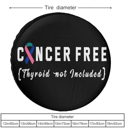 Thyroid Awareness Cancer Tire Covers, Dust-Proof Weatherproof Wheel Covers - Image 3