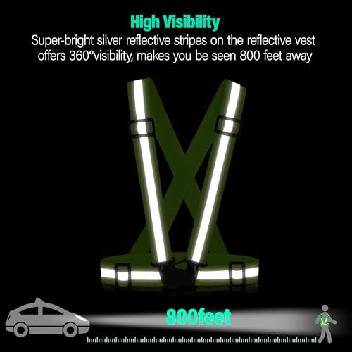 Reflective Vest Running Gear, 2-10Pack High Visible Safety VES - Image 2
