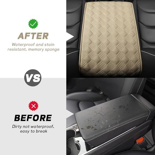 Car Armrest Cushion, 12.2"x8.3" Memory Foam Console Pad - Image 4