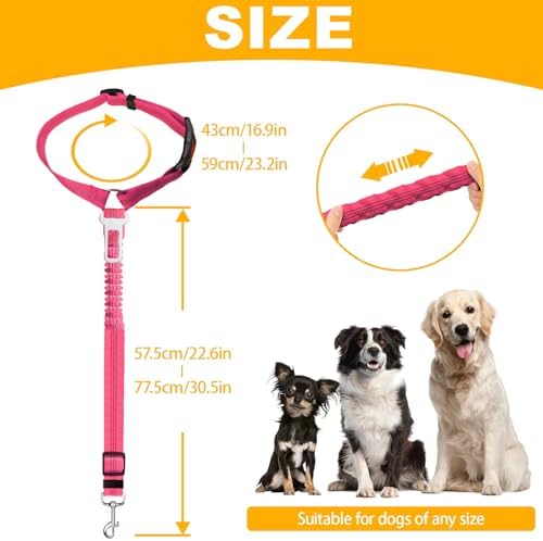 2-Pack Dog Car Seat Belt, 3-in-1 Headrest-Mounted Dog Seatbelt - Image 2