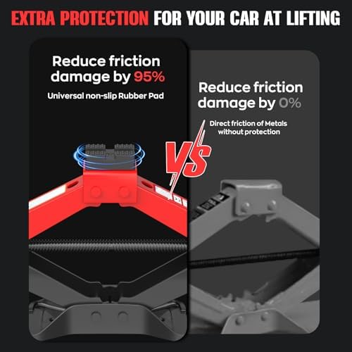 Portable Car Jack Kit 3 Ton, Heavy Duty Scissor Jack - Image 4