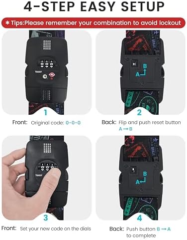 Travelkin Luggage Straps TSA Approved, Suitcase Straps - Image 6