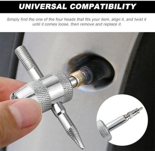 DXNQ 2PCS 4-Way Valve Core Tool Tire Valve Tools, 4-in-1 Tyre Valve Core Tool - Image 5