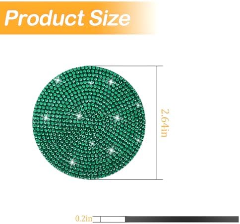 Osilly 4PCS 2.75 Inch Rhinestone Cup Holder Coasters - Image 2