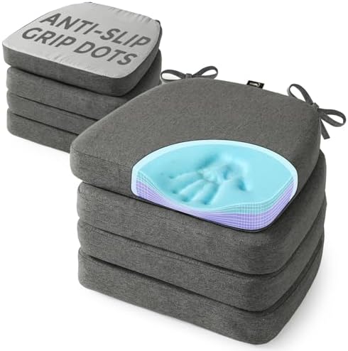 SUNROX Cooling Gel Memory Foam Chair Cushions, 2.6" Thick U-Shaped Dual-Layer by SUNROX