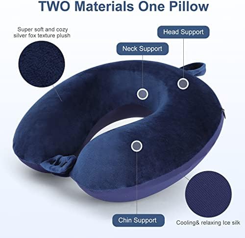 TALLGO Travel Pillow, Best Memory Foam Neck Pillow Head Support Soft Pillow - Image 2
