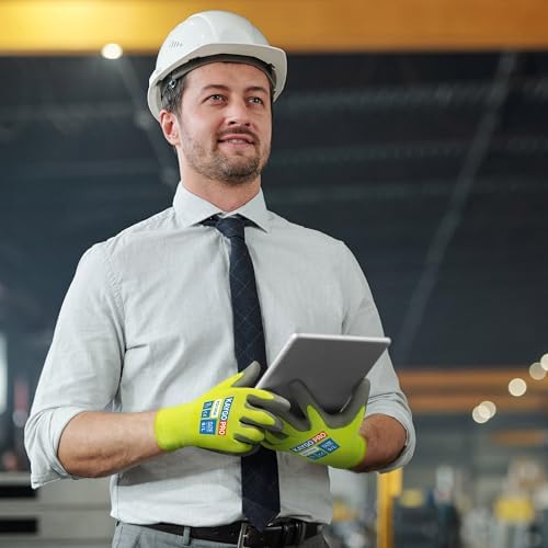 KAYGO Safety Work Gloves, PU Coated, 2-Finger Touchscreen - Image 5