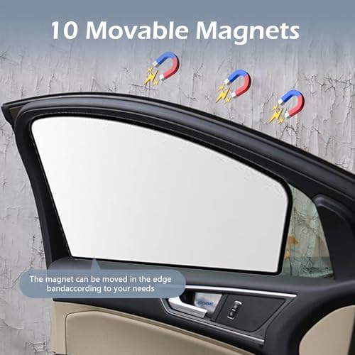 Opuwei Car Side Window Sun Shade, Universal Sun Protection Curtain - Image 3