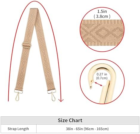 ZOOEASS Wide Shoulder Strap, Adjustable Replacement Belt Crossbody Canvas Bag - Image 3