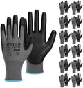 KAYGO Safety Work Gloves for Men Women, PU Coated Palm & Fingers by KAYGO