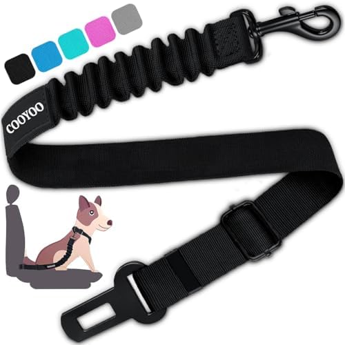 COOYOO Dog Seat Belt, Retractable Dog Car Harness Seat Belt by COOYOO